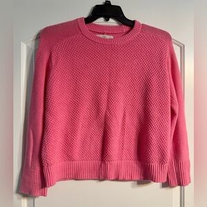 LOFT Vibrant Pink Crew Neck Sweater
